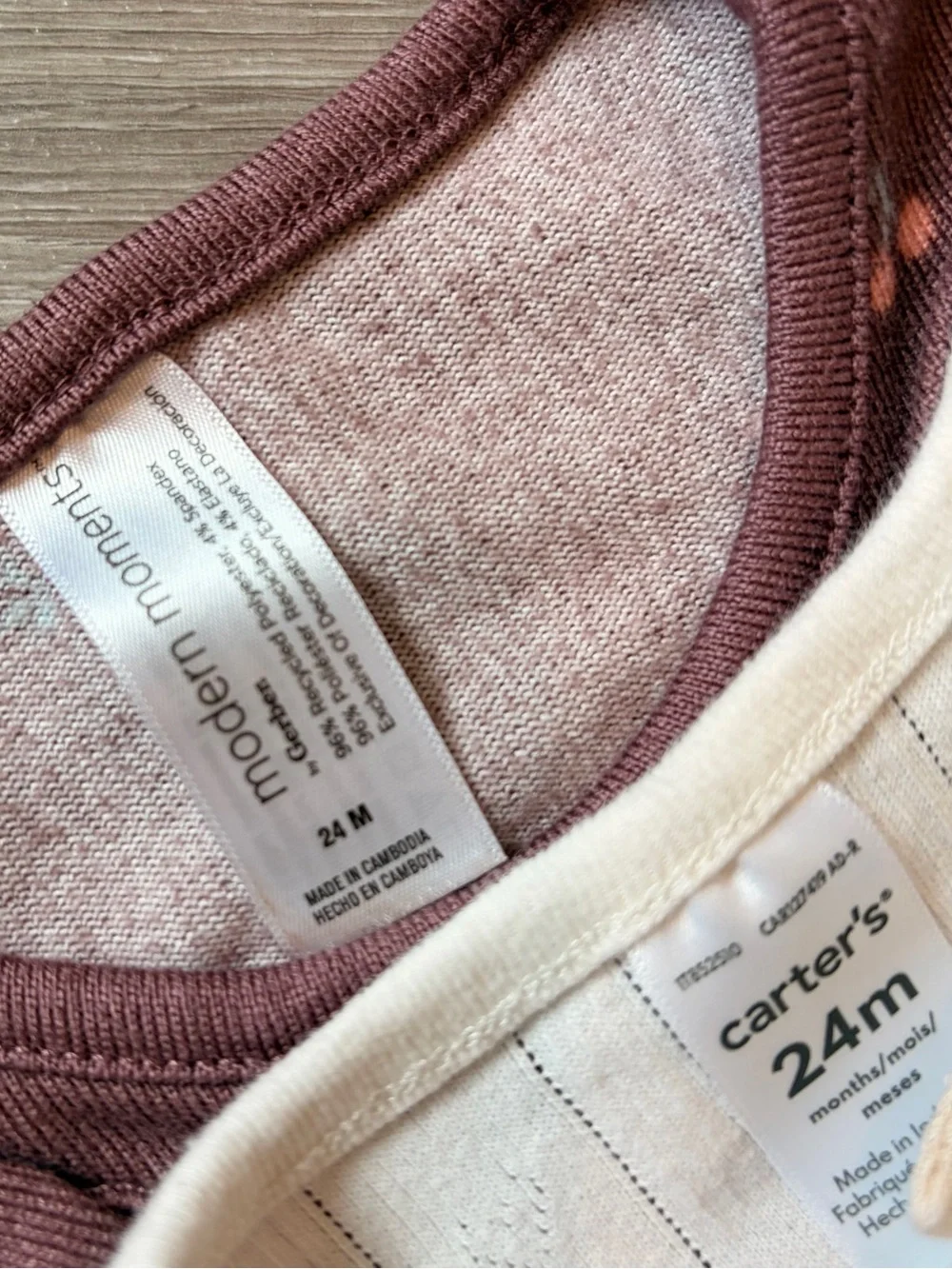 Gerber/Carter's baby girls tops